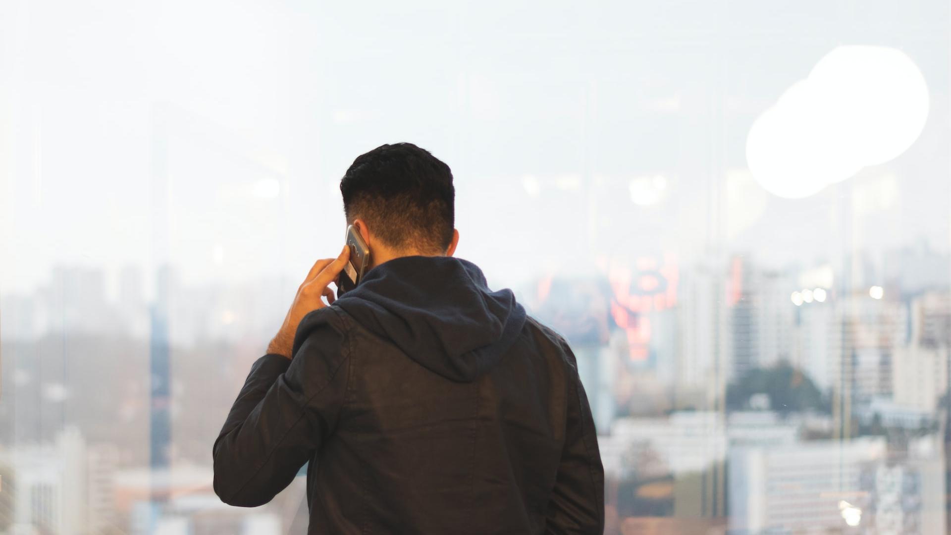 person holding phone